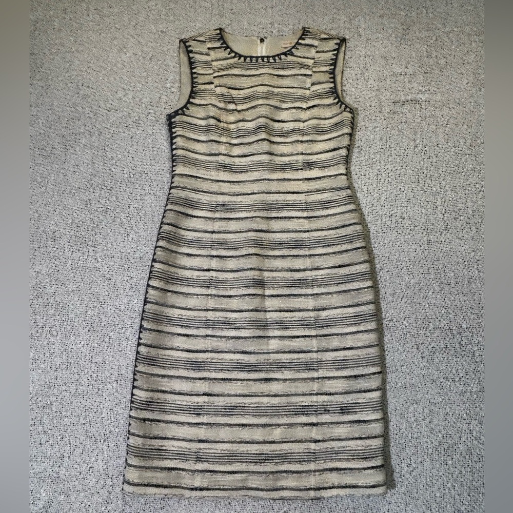 Tory Burch Nicole Tweed Striped Sheath Dress Size 4